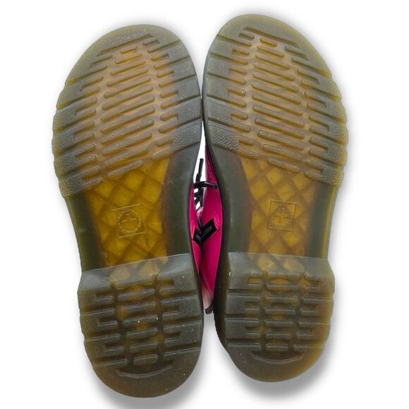 Dr. Martens Junior 1460J 8-Eye Combat Boot Hot Neon Pink Leather Girls Size 1 - Picture 15 of 16